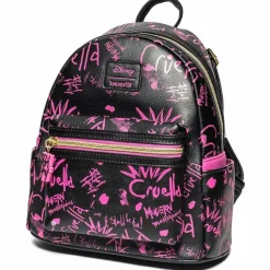Cruella - Graffiti 10” Faux Leather Mini Backpack