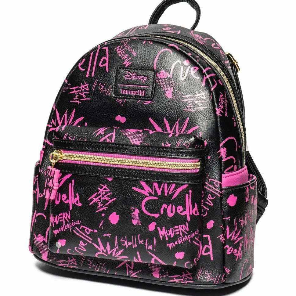 Cruella - Graffiti 10” Faux Leather Mini Backpack