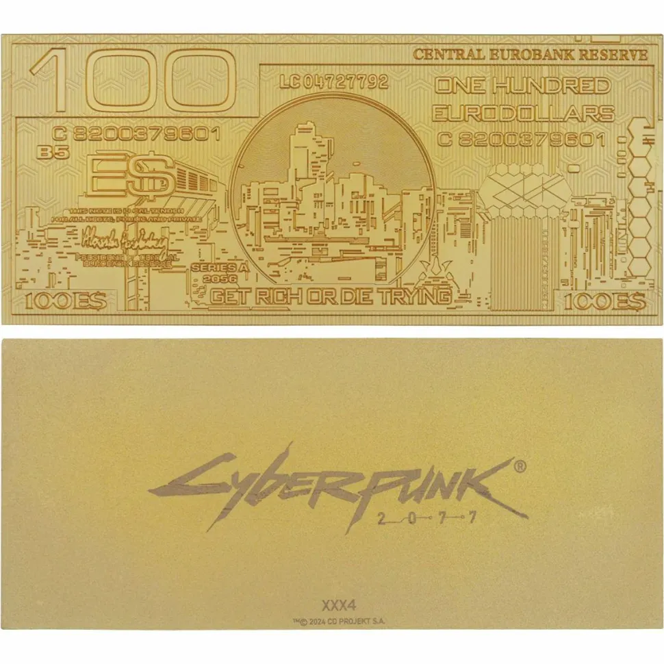 Cyberpunk 2077 - 100 Eurodollars Limited Edition 24K Gold Plated Metal Replica