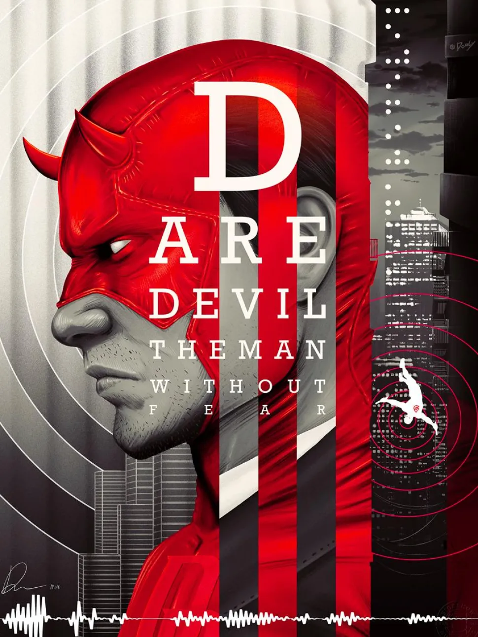 Daredevil - The Man Without Fear Fine Art Print by Doaly