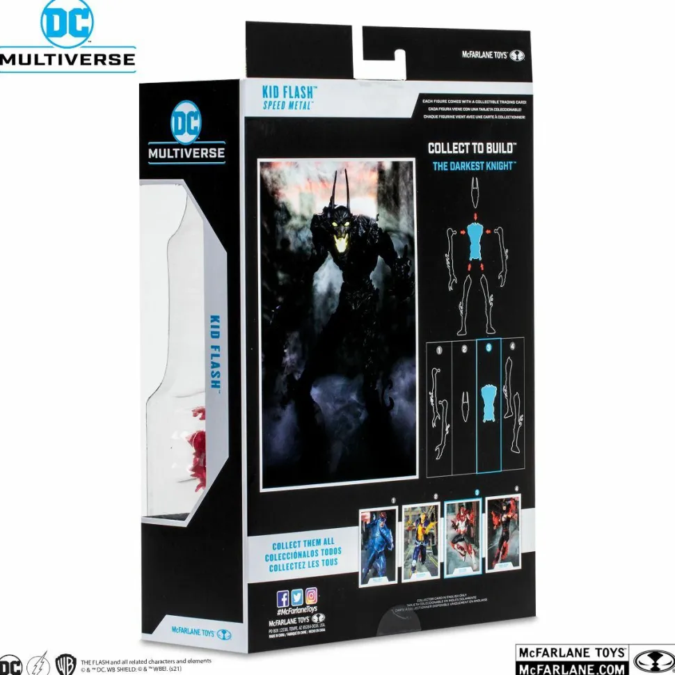 Dark Nights: Death Metal Speed Metal - Kid Flash DC Multiverse 7” Scale Action Figure (The Darkest Knight Build-A-Figure)