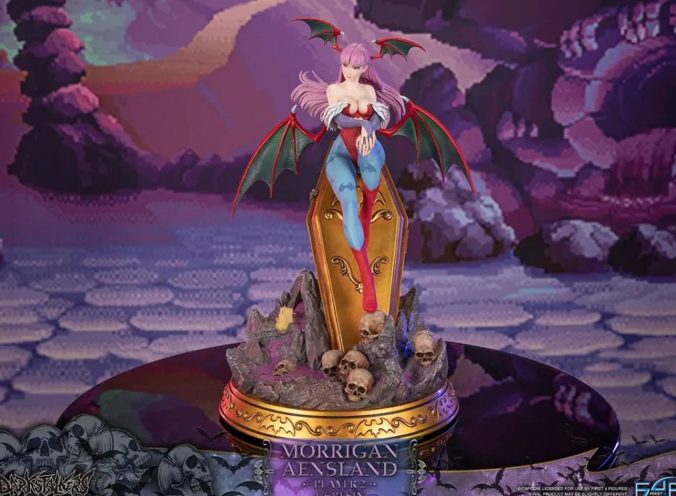 Darkstalkers - Morrigan Aensland Player 2 with Gold Coffin 1/6th Scale Statue