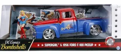 DC Bombshells - 1956 Ford F100 Pickup with Supergirl 1/24th Scale Hollywood Rides Die-Cast Vehicle