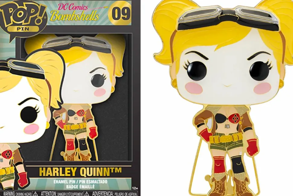 DC Bombshells - Harley Quinn 4" Pop! Enamel Pin