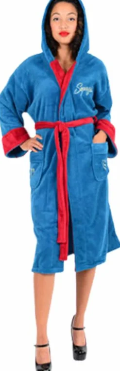 DC Bombshells - Supergirl Fleece Bathrobe / Dressing Gown (One Size Fits Most)