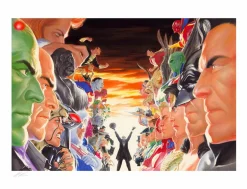 DC Comics - Absolute Justice: Battle Fine Art Print by Alex Ross