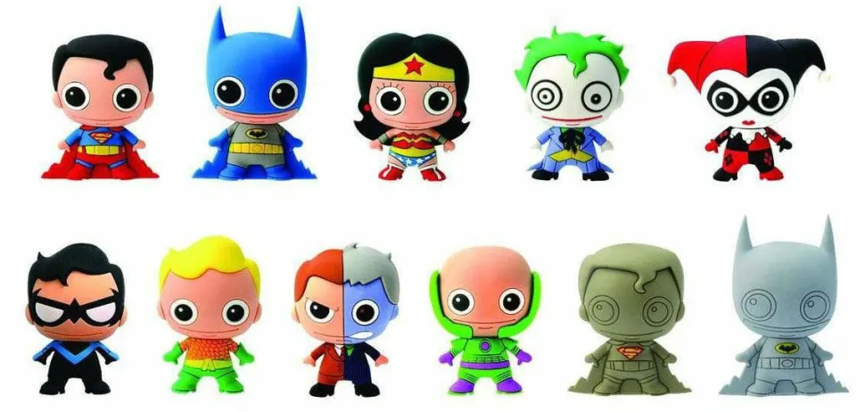 DC Comics - 3D Figural Keychain Display (24 Units)