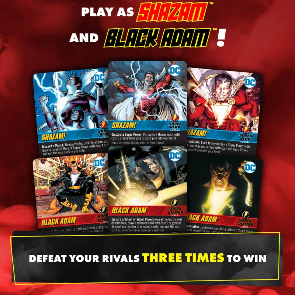 DC Comics - Deck-Building Game Rivals Shazam! vs. Black Adam Card Game Expansion Pack