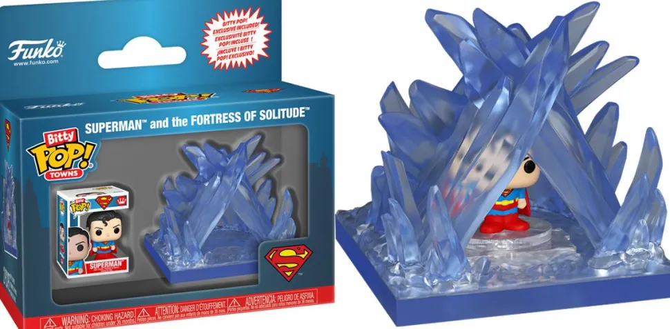 DC Comics - Superman & the Fortress of Solitude Bitty Pop! Town Vinyl Figure