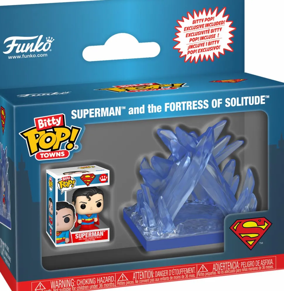 DC Comics - Superman & the Fortress of Solitude Bitty Pop! Town Vinyl Figure