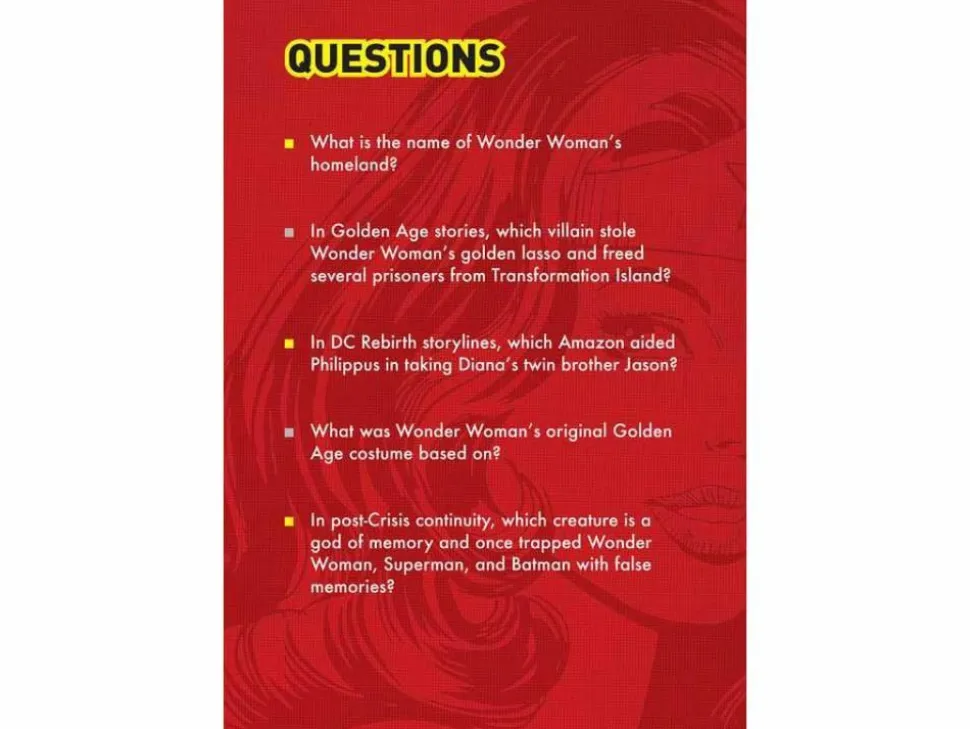 DC Comics - Wonder Woman Pop Quiz Trivia Deck