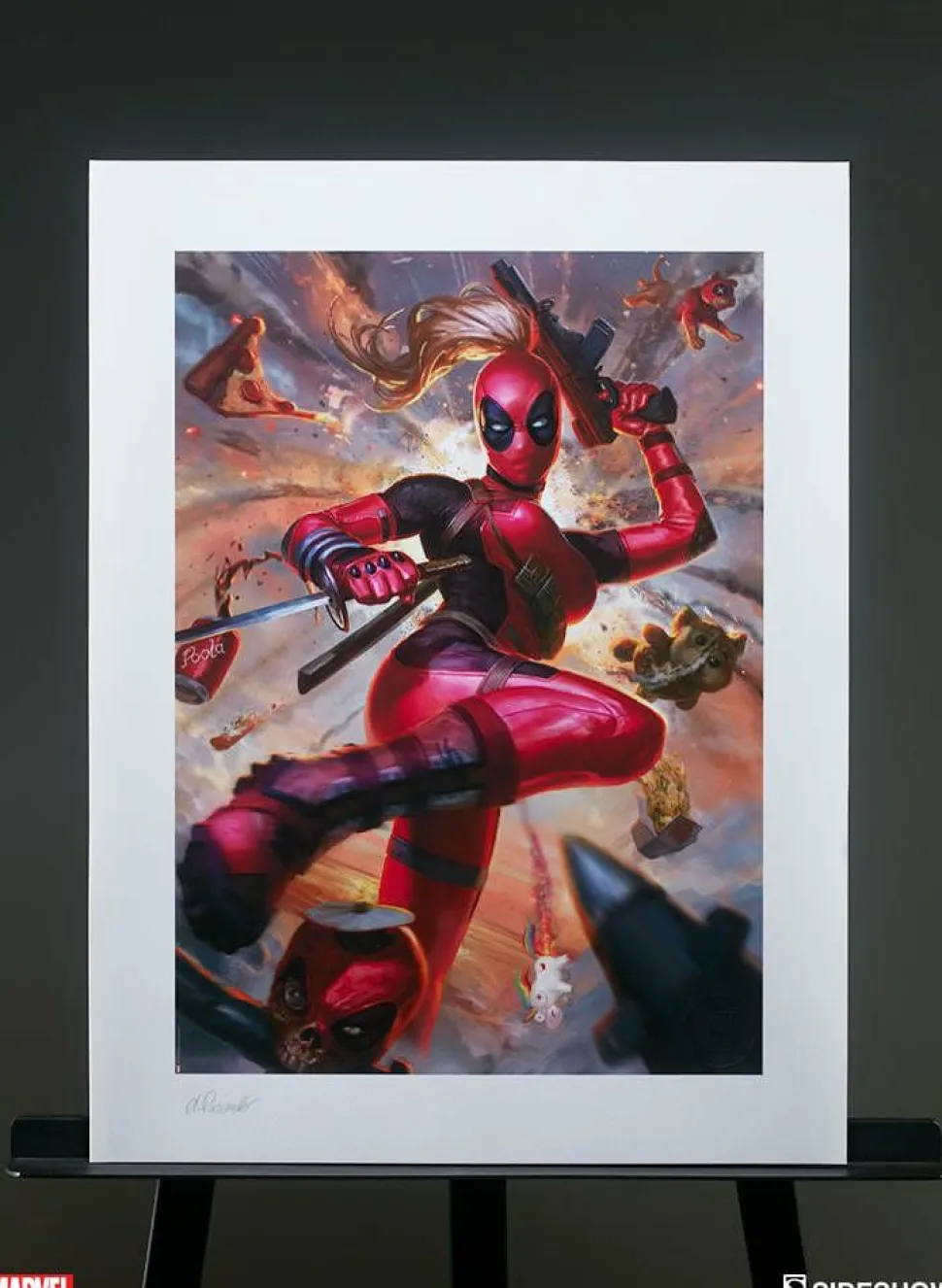 Deadpool - Lady Deadpool Premium Art Print by Alex Pascenko