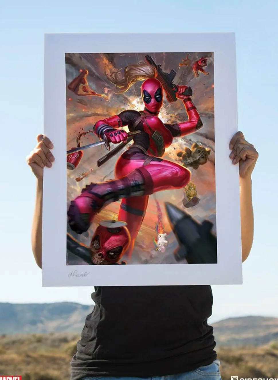 Deadpool - Lady Deadpool Premium Art Print by Alex Pascenko