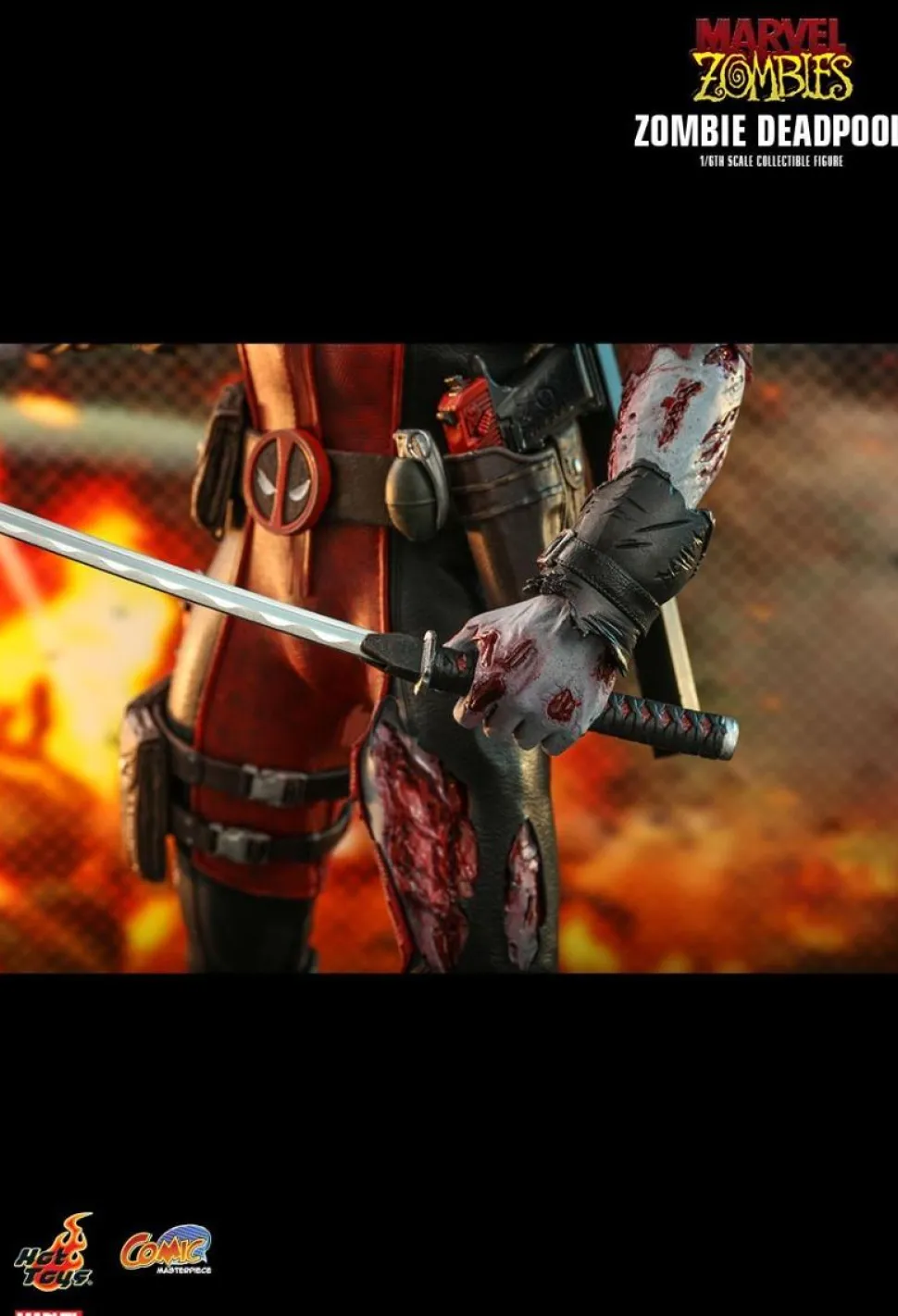 Deadpool - Zombie Deadpool & Armorized Deadpool Armorized Warrior Collection 1/6th Scale Hot Toys Action Figure Bundle (Set of 2)