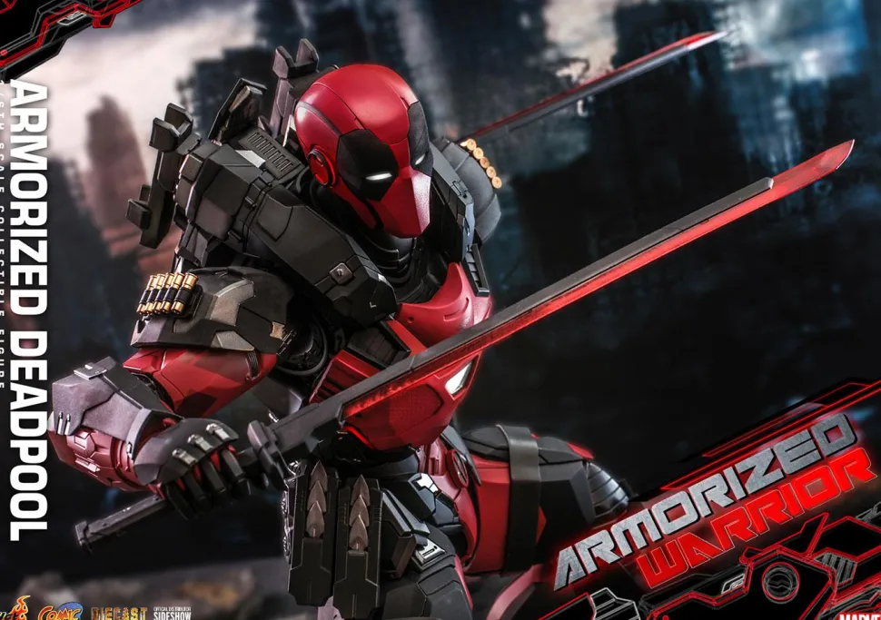 Deadpool - Zombie Deadpool & Armorized Deadpool Armorized Warrior Collection 1/6th Scale Hot Toys Action Figure Bundle (Set of 2)