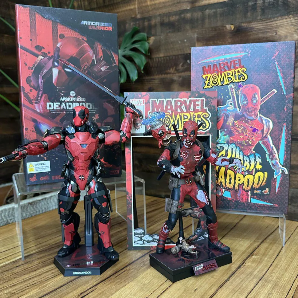 Deadpool - Zombie Deadpool & Armorized Deadpool Armorized Warrior Collection 1/6th Scale Hot Toys Action Figure Bundle (Set of 2)
