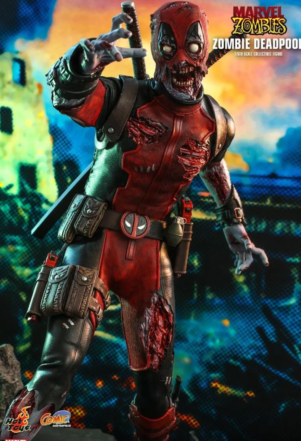 Deadpool - Zombie Deadpool & Armorized Deadpool Armorized Warrior Collection 1/6th Scale Hot Toys Action Figure Bundle (Set of 2)