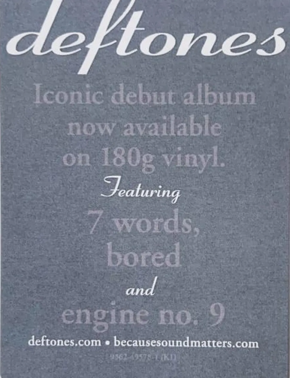 Deftones - Adrenaline LP Vinyl Record