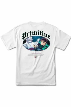 Demon Slayer - Demon Slayer x Primitive Tanjiro vs. Rui White T-Shirt