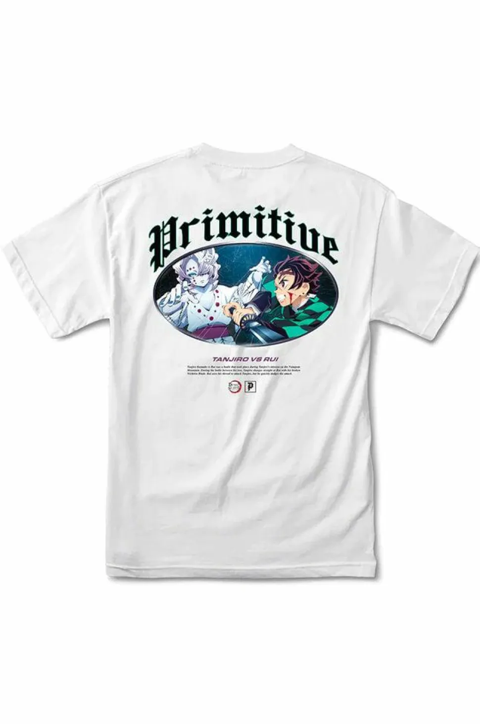 Demon Slayer - Demon Slayer x Primitive Tanjiro vs. Rui White T-Shirt