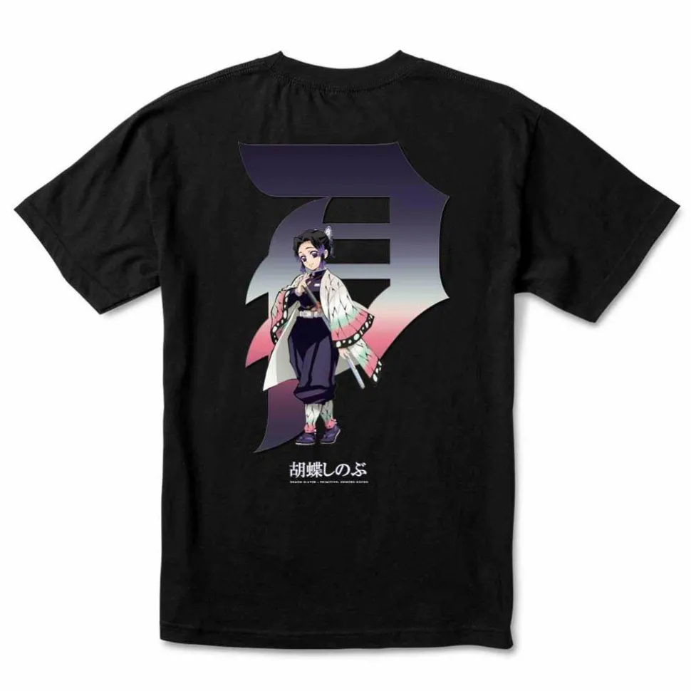 Demon Slayer - Demon Slayer x Primitive Shinobu Kocho Dirty P Black T-Shirt
