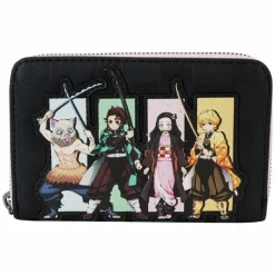 Demon Slayer - Heroes Group 4" Faux Leather Zip-Around Wallet