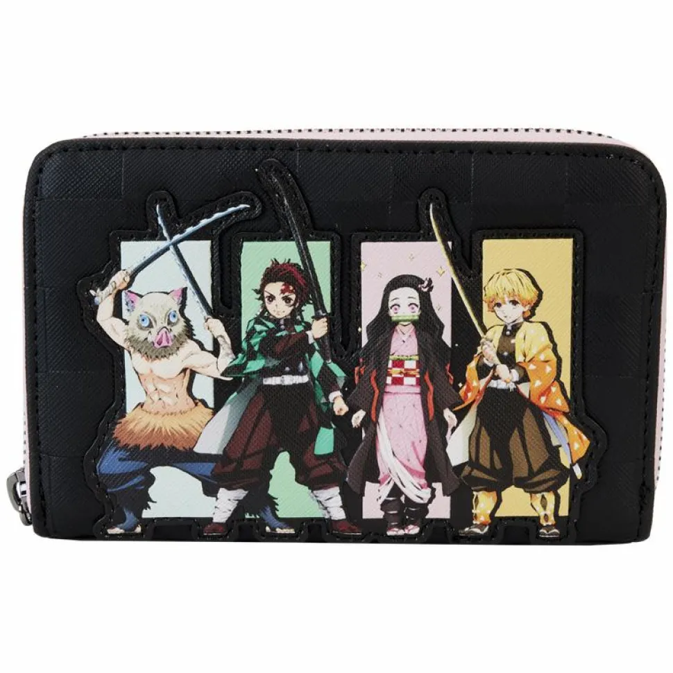 Demon Slayer - Heroes Group 4" Faux Leather Zip-Around Wallet