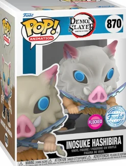 Demon Slayer - Inosuke Hashibira with Blades Crossed Flocked Pop! Vinyl Figure