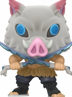 Demon Slayer - Inosuke Hashibira with Blades Crossed Flocked Pop! Vinyl Figure
