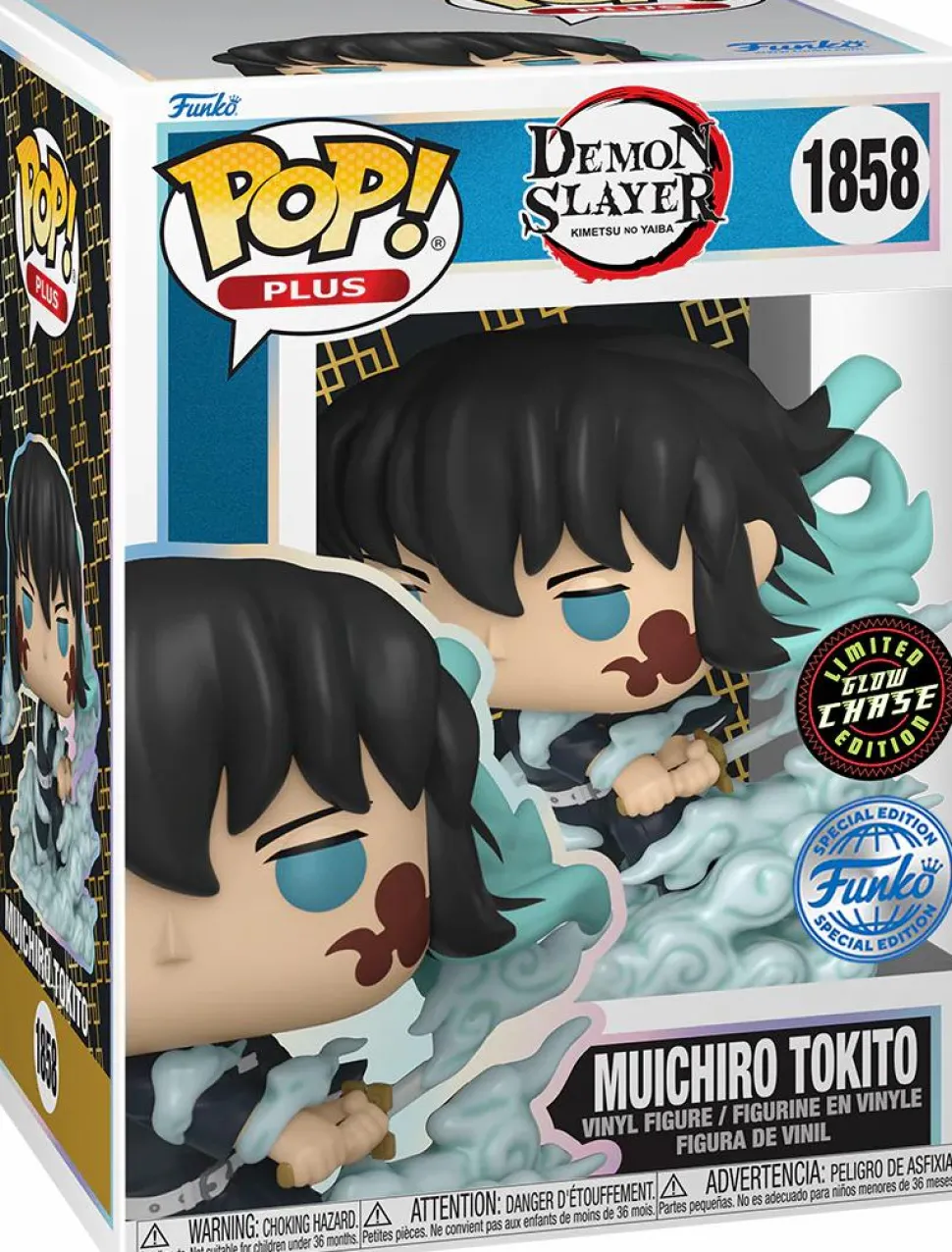 Demon Slayer - Muichiro Tokito (Mist Breathing) Pop! Plus Vinyl Figure in Acrylic Pop! Protector (Popcultcha Exclusive)