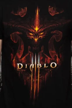 Diablo 3 - Burning Black Male T-Shirt (Regular)