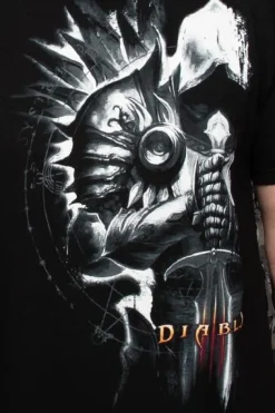 Diablo 3 - Tyrael Side Black Male T-Shirt (Regular)