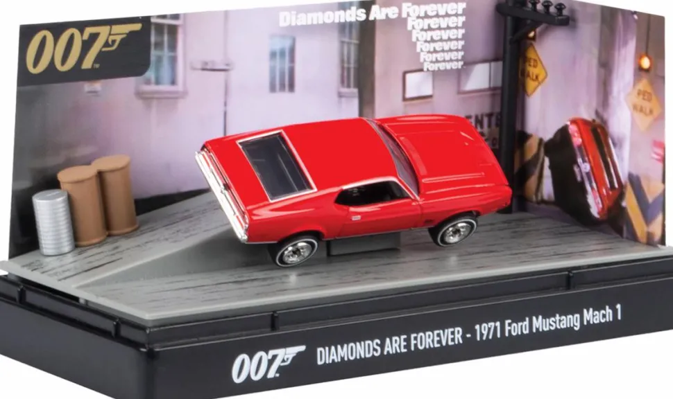 Diamonds Are Forever (1971) - 1971 Ford Mustang Mach I James Bond 007 Collection 1/64th Scale Die-Cast Vehicle Replica Diorama