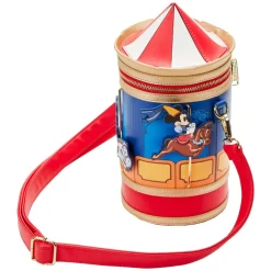 Disney - Brave Little Tailor Mickey & Minnie Carousel 5” Faux Leather Crossbody Bag