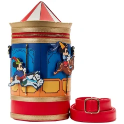 Disney - Brave Little Tailor Mickey & Minnie Carousel 5” Faux Leather Crossbody Bag