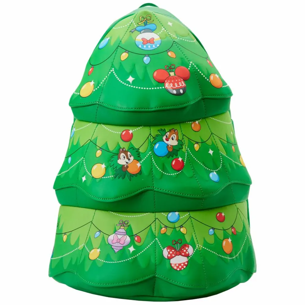 Disney - Chip ’n’ Dale Tree Ornament Figural 13” Faux Leather Mini Backpack
