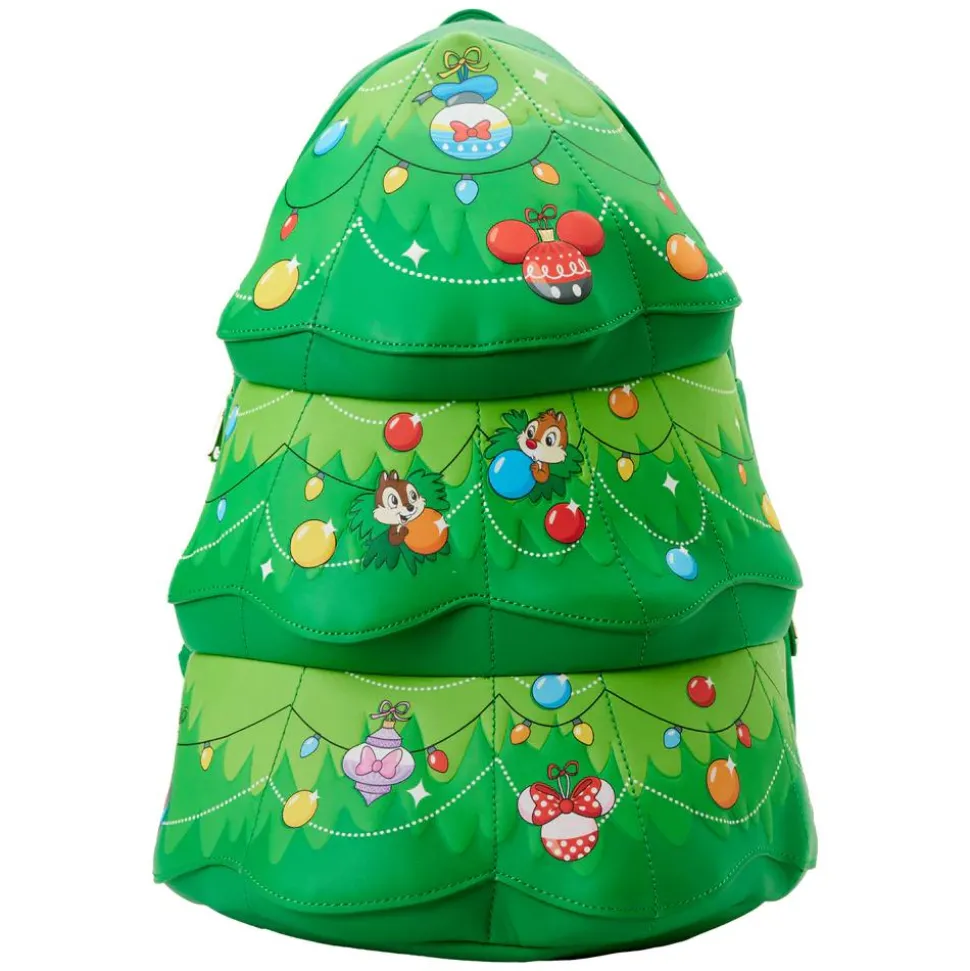 Disney - Chip ’n’ Dale Tree Ornament Figural 13” Faux Leather Mini Backpack