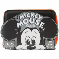Disney - Disney 100 Mickey Mouse Club 4” Faux Leather Zip-Around Wallet