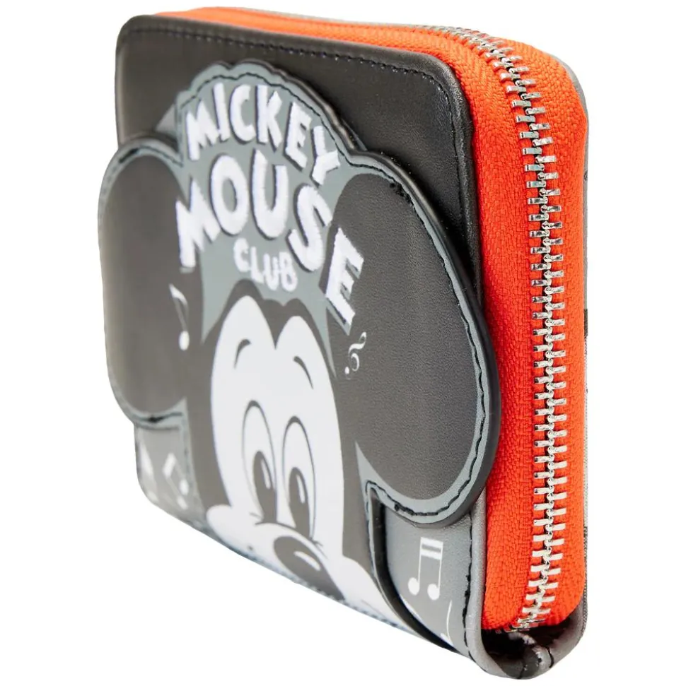 Disney - Disney 100 Mickey Mouse Club 4” Faux Leather Zip-Around Wallet