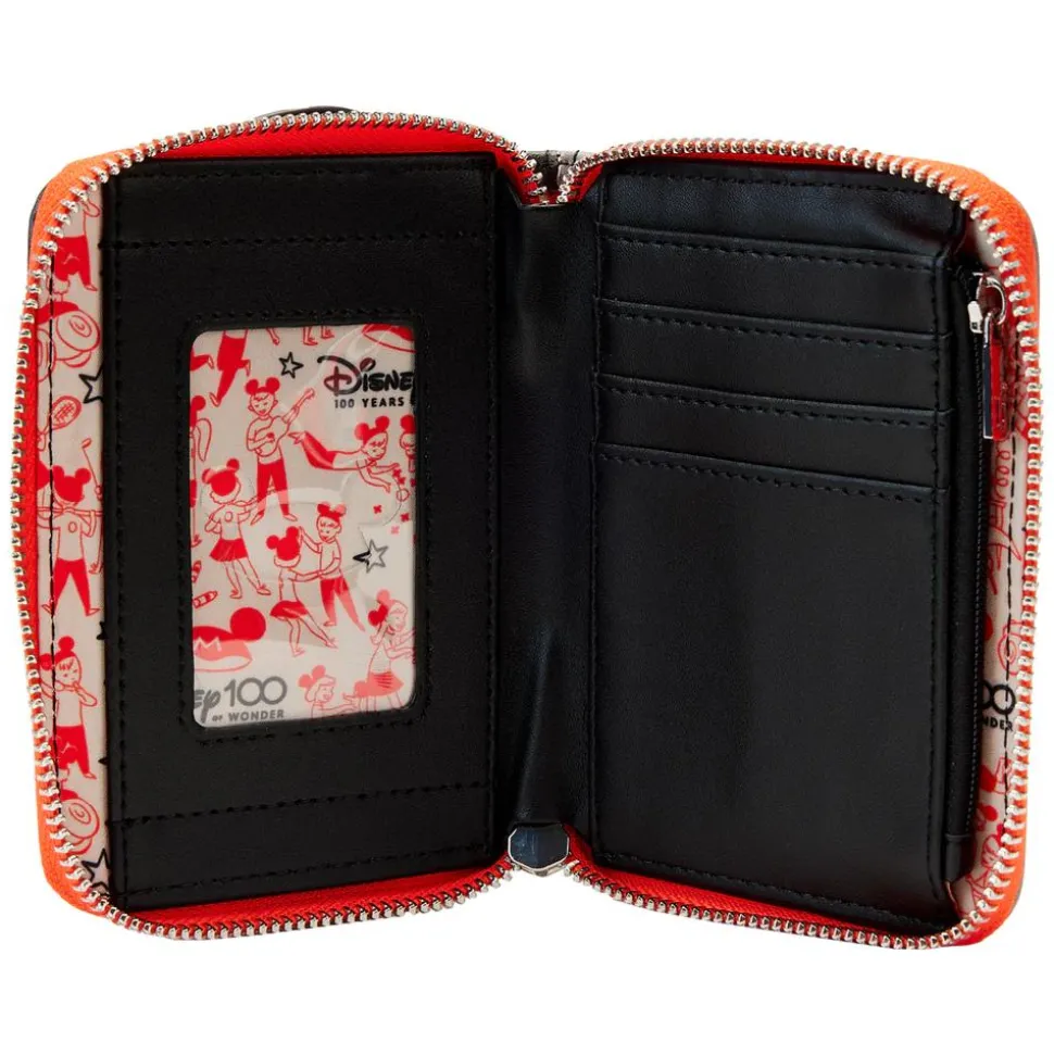Disney - Disney 100 Mickey Mouse Club 4” Faux Leather Zip-Around Wallet
