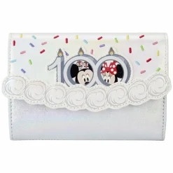 Disney - Disney100 Anniversary Celebration Cake 4" Faux Leather Flap Wallet