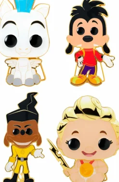 Disney - Hercules & Goofy Movie 4" Pop! Enamel Pin Bundle (Set of 4)