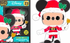 Disney - Holiday Mickey Mouse Glow-in-the-Dark 4" Pop! Enamel Pin