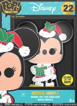 Disney - Holiday Minnie Mouse Glow-in-the-Dark 4" Pop! Enamel Pin