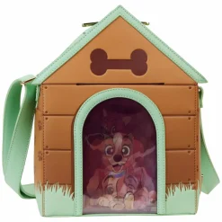 Disney - I Heart Disney Dogs Triple Lenticular 10" Faux Leather Crossbody Bag