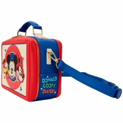 Disney - Mickey & Friends Classic Sensational Six Lunchbox 7" Faux Leather Crossbody Bag