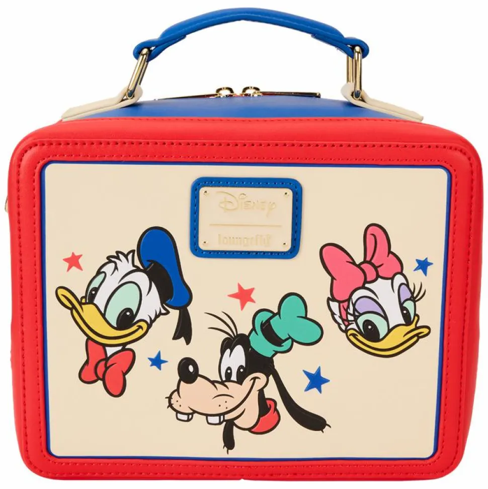 Disney - Mickey & Friends Classic Sensational Six Lunchbox 7" Faux Leather Crossbody Bag