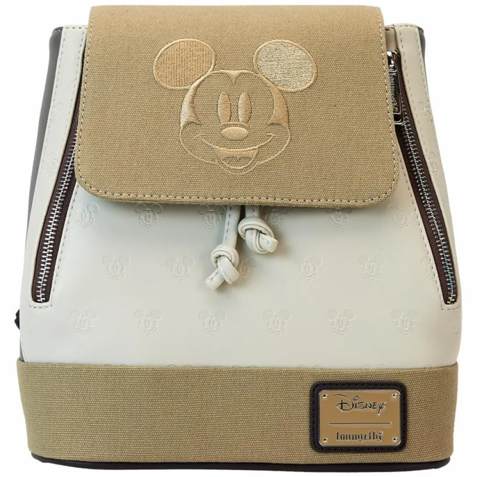 Disney - Mickey & Friends Canvas 10" Faux Leather Mini Backpack