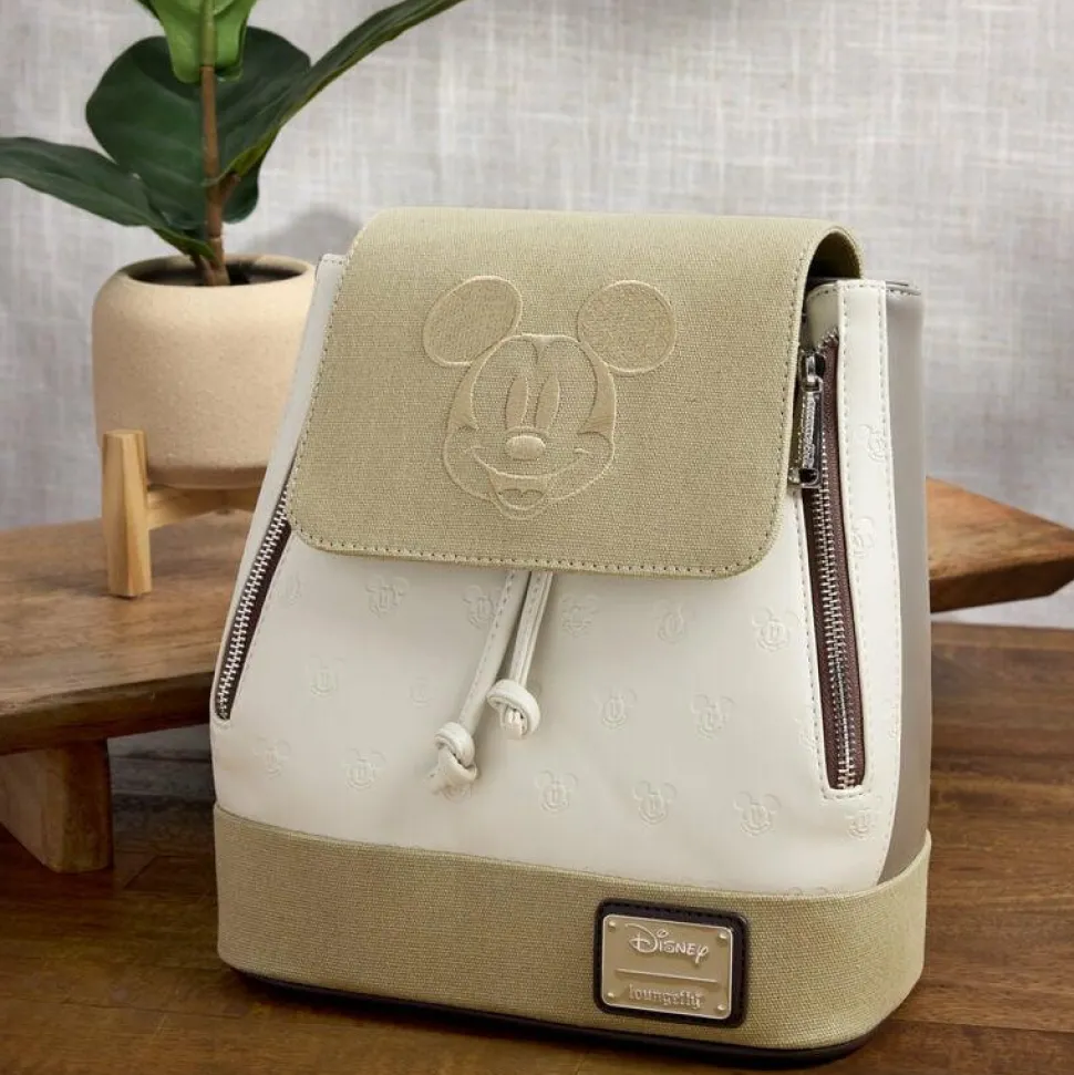 Disney - Mickey & Friends Canvas 10" Faux Leather Mini Backpack