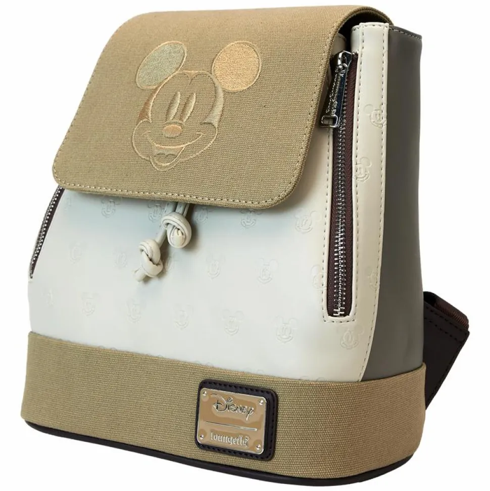Disney - Mickey & Friends Canvas 10" Faux Leather Mini Backpack